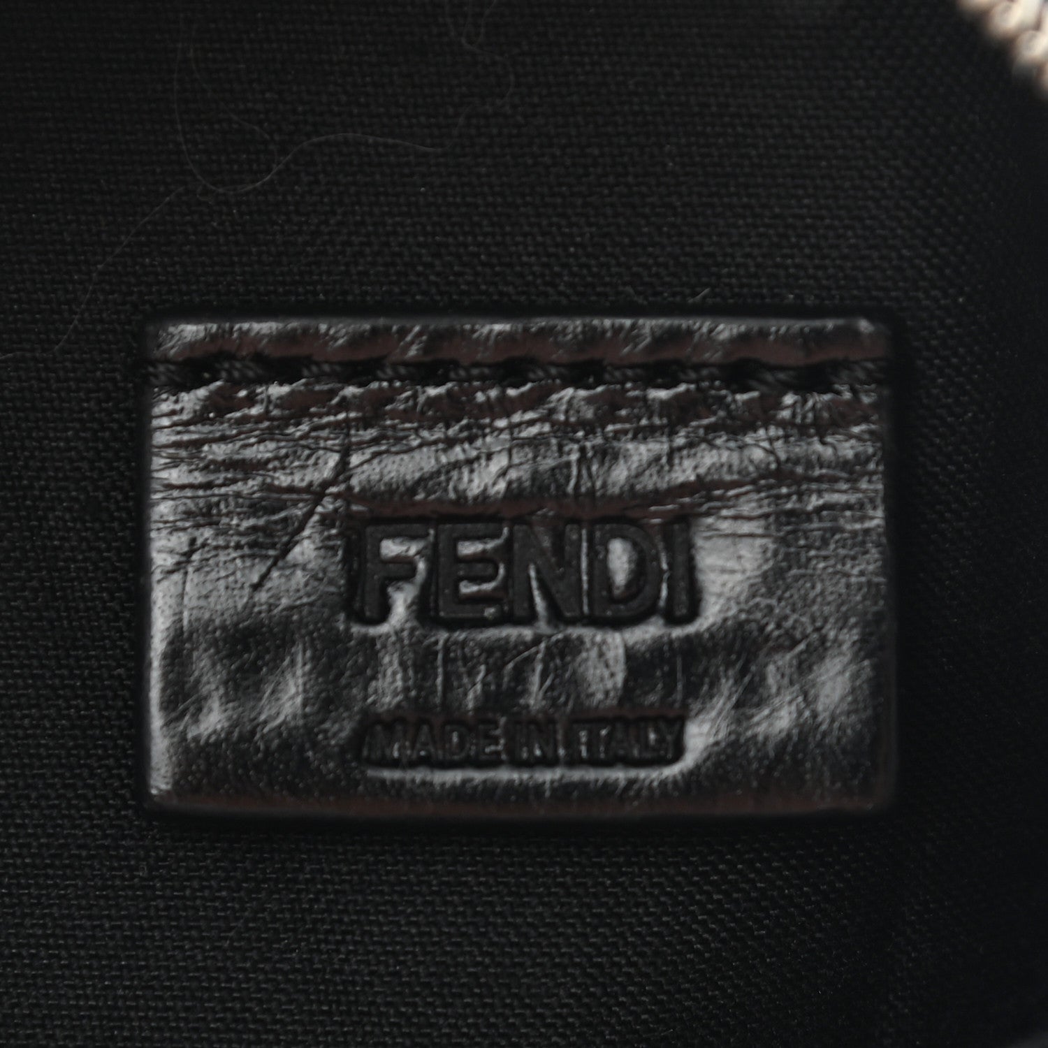 Fendi Nylon Cuoio Romano Nutria Fox Fur Monster Eyes Mini Backpack Charm Blue Black Multicolor 5 of 9