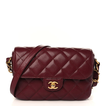 Chanel Caviar Quilted Small Messenger Flap Burgundy 1 of 9