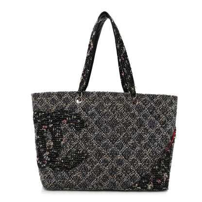 Chanel Tweed Quilted Cambon Tote Black 1 of 16