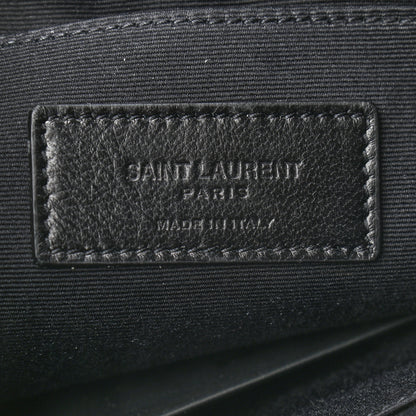 Saint Laurent Calfskin Crocodile Embossed Zip Mini Tablet Sleeve Black 5 of 7