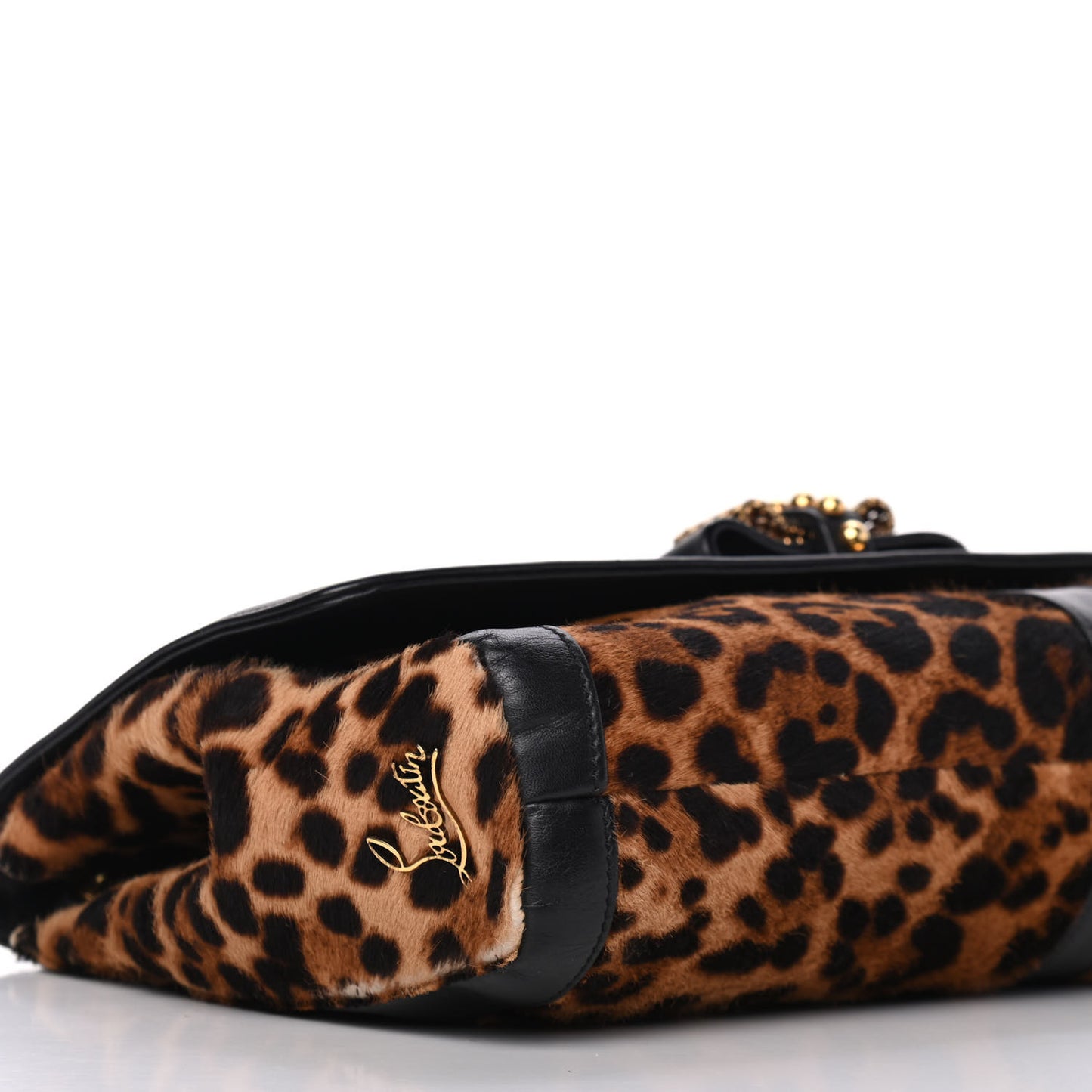 Pony Hair Leopard Print Sweet Charity Shoulder Bag Black