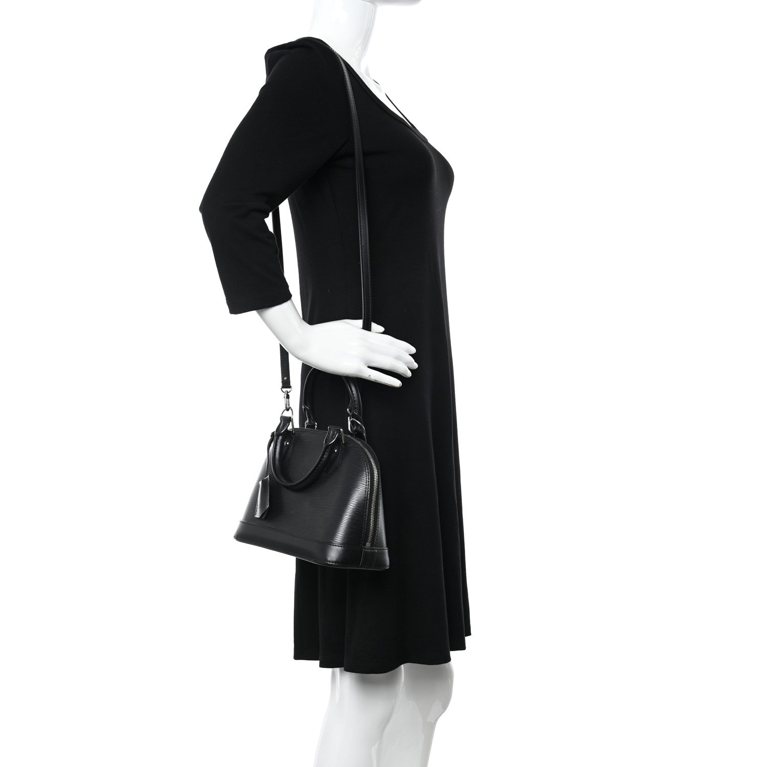 Louis Vuitton Epi Alma BB Black 2 of 9