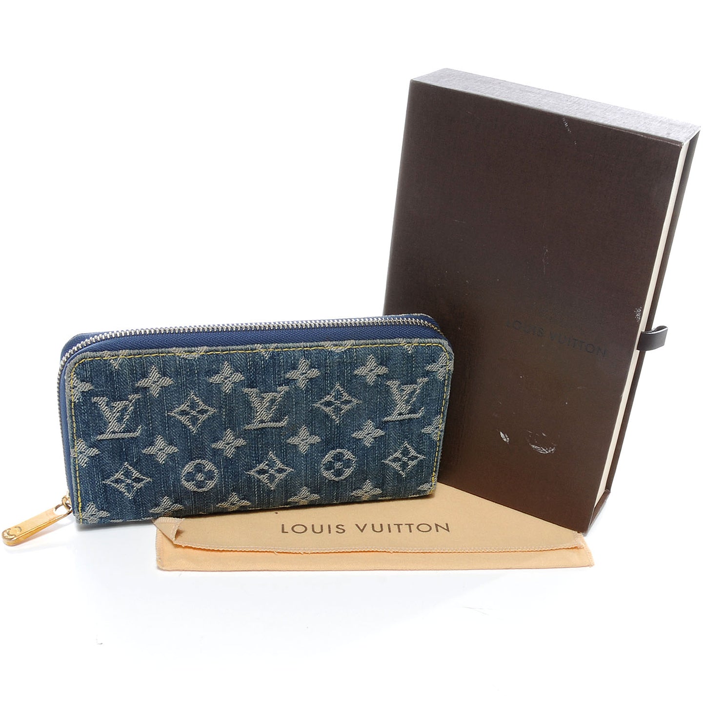 Denim Zippy Wallet Blue
