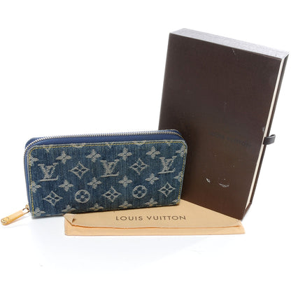 Louis Vuitton Denim Zippy Wallet Blue 5 of 8