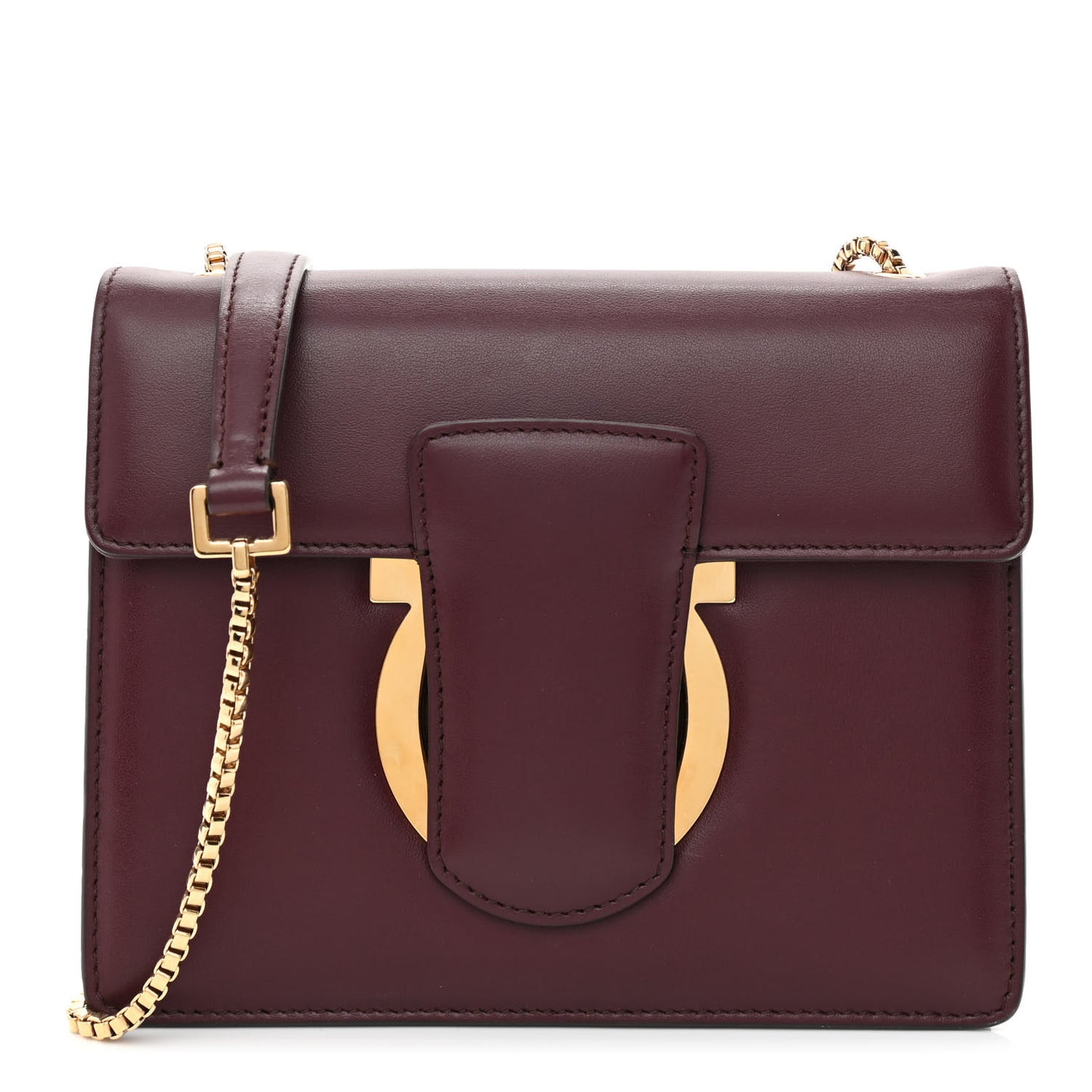 Calfskin Thalia Flap Shoulder Bag Wine