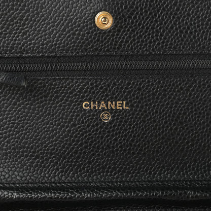 Chanel Caviar Quilted Wallet On Chain WOC Black 6 of 12