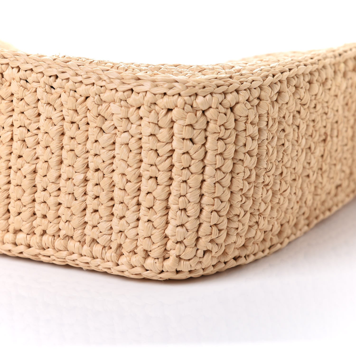 Prada Yarn Raffia Effect Crochet Re-Edition 2005 Shoulder Bag Naturale 12 of 13
