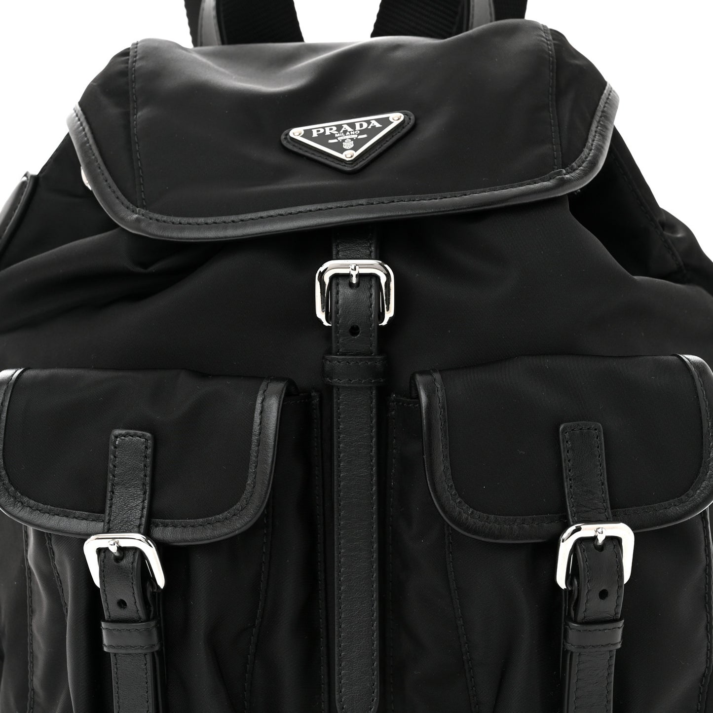 Tessuto Nylon Vitello Backpack Black