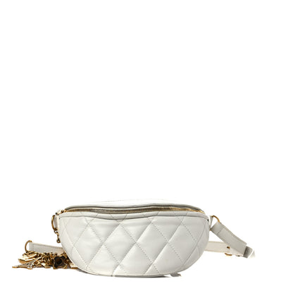 Balenciaga Calfskin Quilted Charms XXS Souvenir Belt Bag White 1 of 12