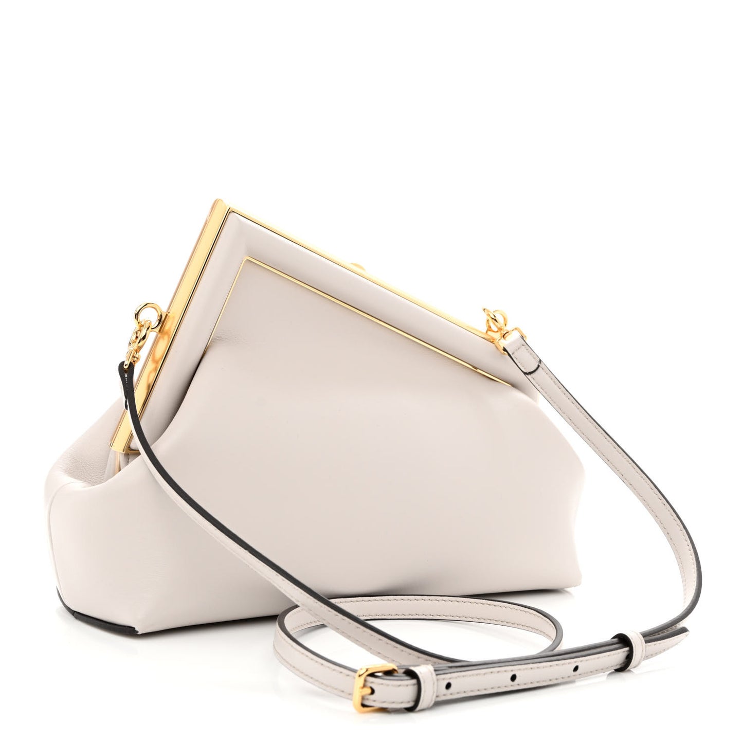 Shiny Nappa Small Fendi First Ghiaia
