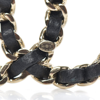 Chanel Lambskin Chain CC Brooch Black Gold 5 of 5