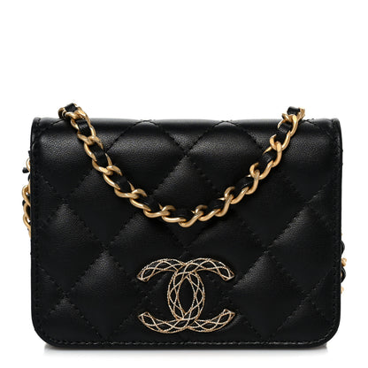 Chanel Lambskin Quilted Mini CC Flap Black 1 of 12
