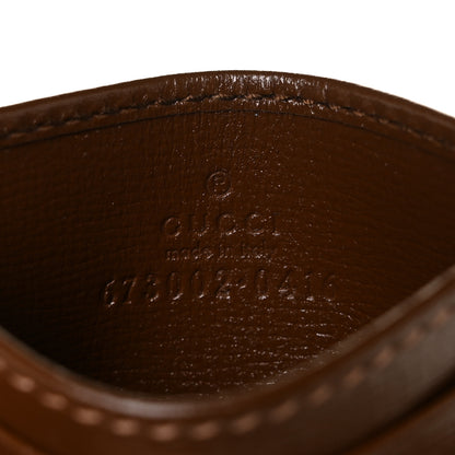 Gucci GG Supreme Monogram Azalea Calfskin Retro Interlocking G Card Holder Beige Ebony Brown Sugar 6 of 9