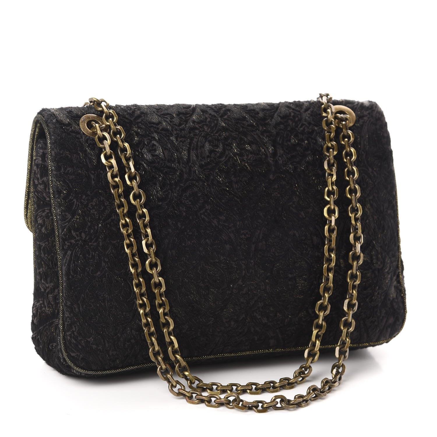 Judith Leiber Calf Hair Embroidered Shoulder Bag Black 3 of 10