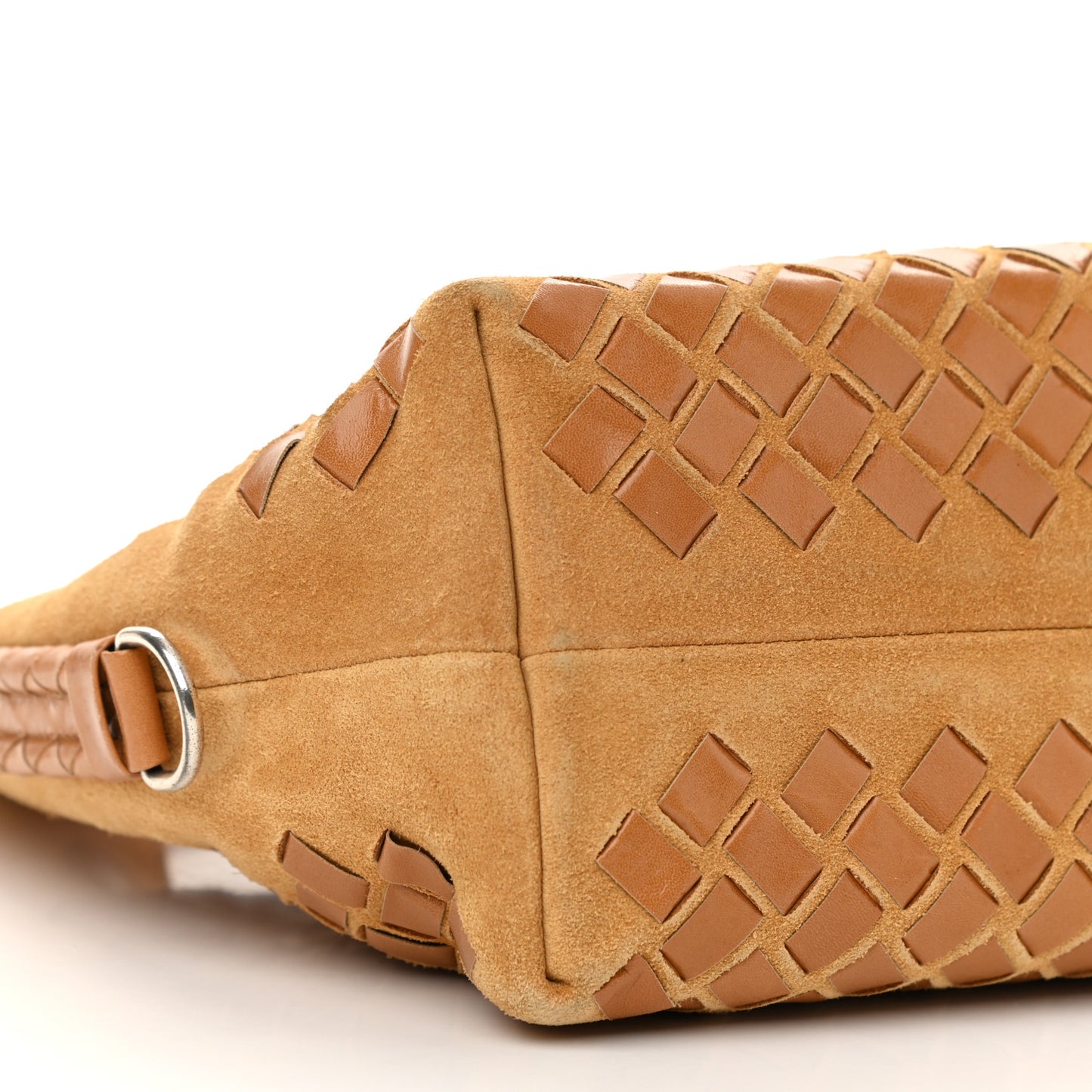 Suede Nappa Intrecciato Shoulder Bag