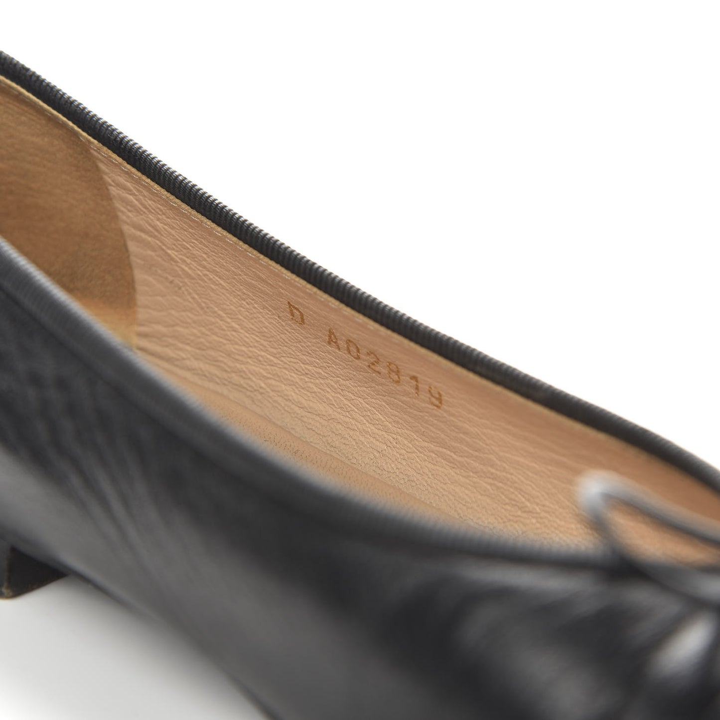 Lambskin Patent Cap Toe Ballerina Flats 37.5 Black