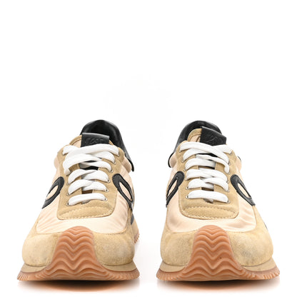 Loewe Nylon Suede Flow Runner Sneakers 40 Gold Black 3 of 8