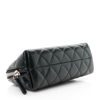 Chanel Lambskin Quilted Cosmetic Cas Black 4 of 10