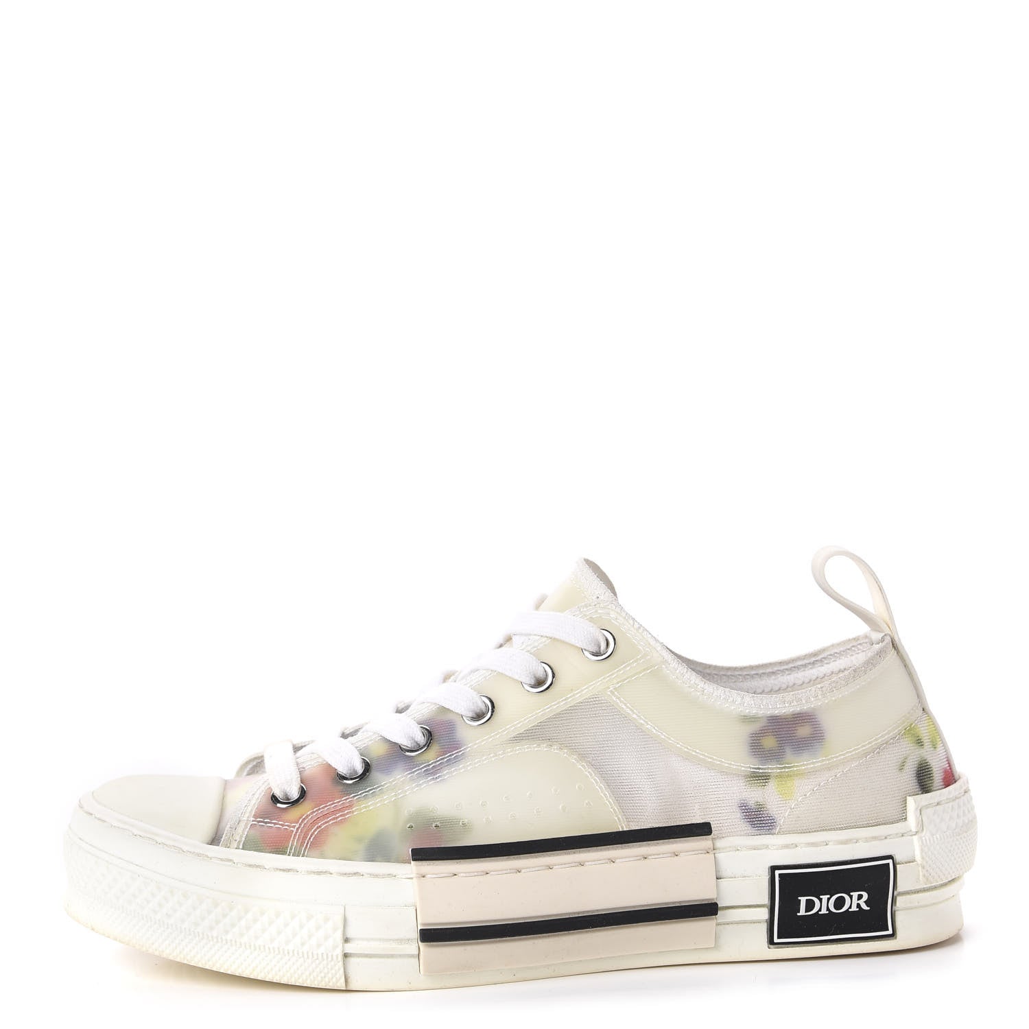 Christian Dior Technical Canvas Flowers B23 Low Top Sneakers 37 White 1 of 12