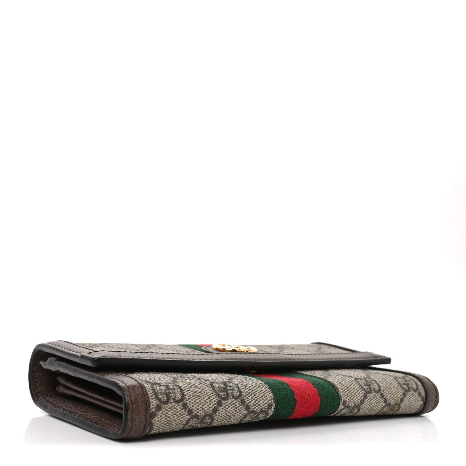 Gucci GG Supreme Monogram Web Ophidia Continental Wallet Brown 4 of 7