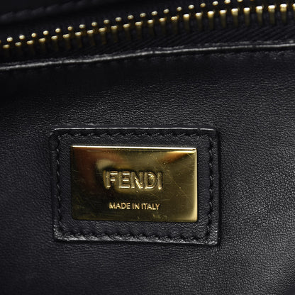 Fendi Vitello Morgan Shiny Nappa Medium Peekaboo Iconic Satchel Black 8 of 14