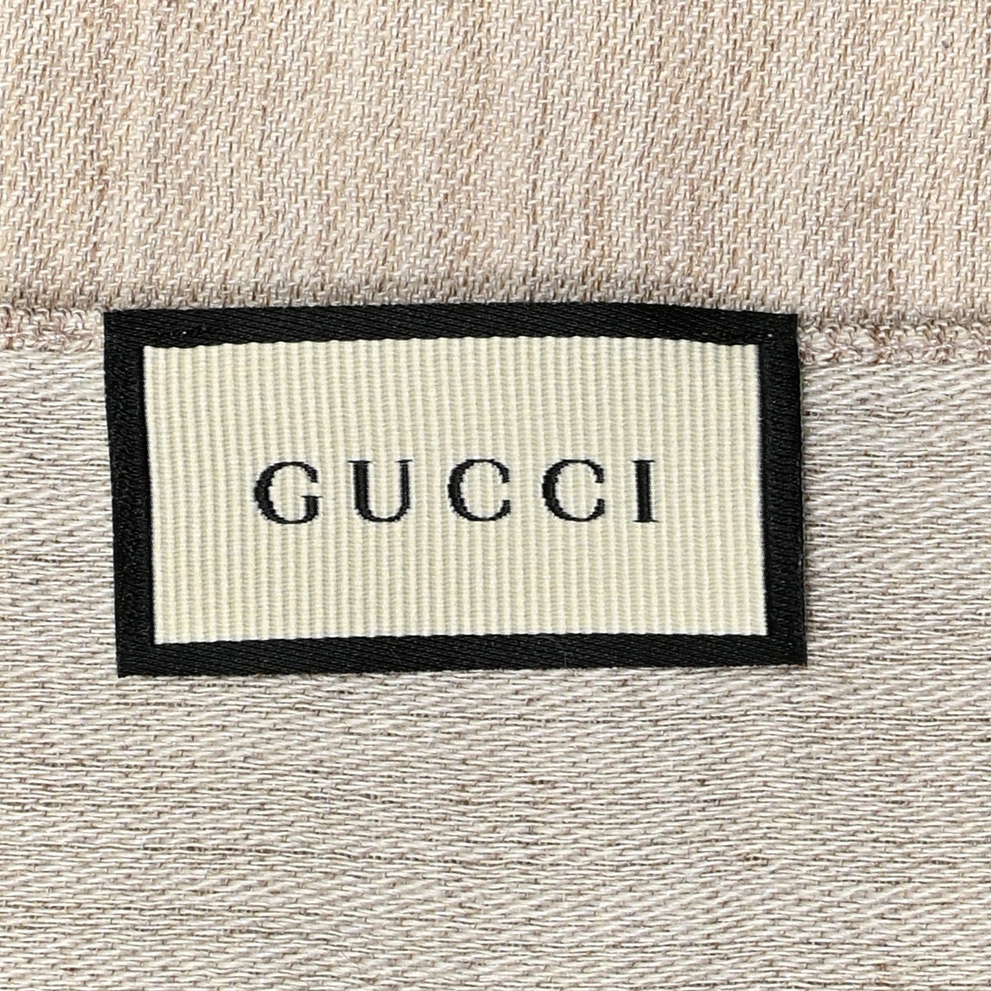 Wool Silk GG Monogram GGNat Scarf Sand