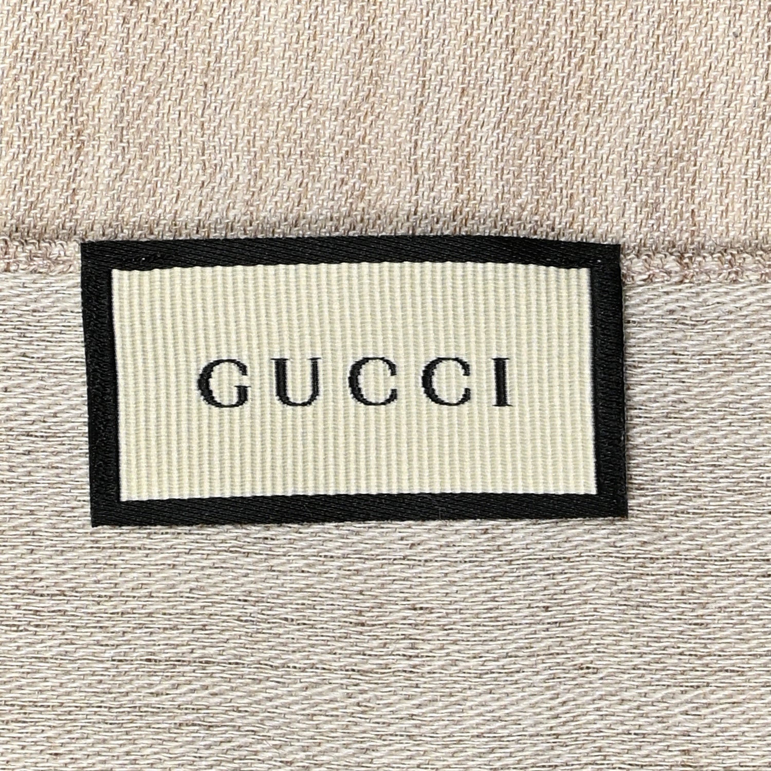 Gucci Wool Silk GG Monogram GGNat Scarf Sand 3 of 4