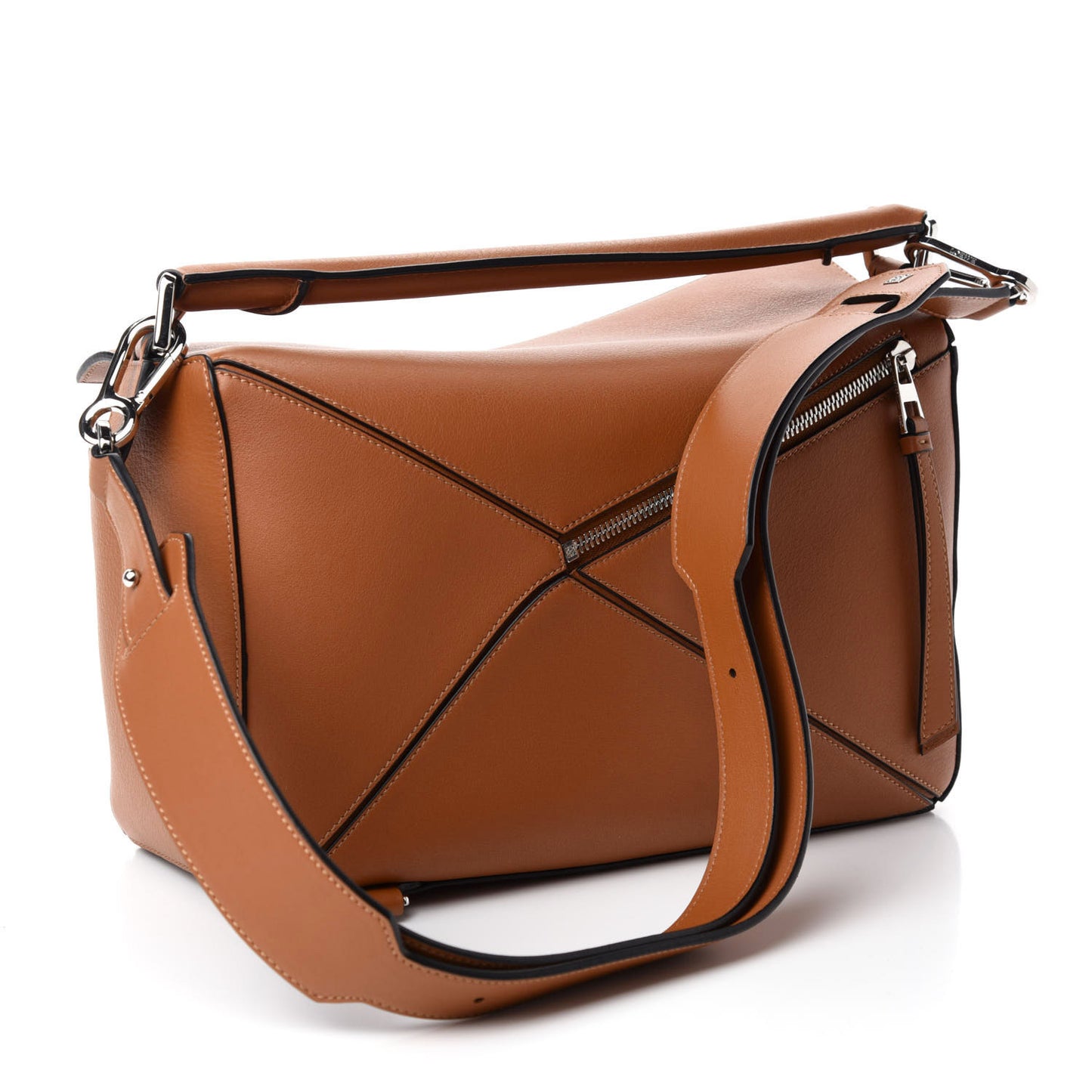 Calfskin Medium Puzzle Bag Tan