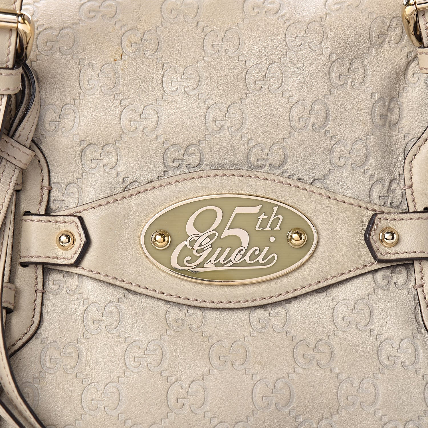 Gucci Guccissima 85th Anniversary Large Boston White 10 of 11