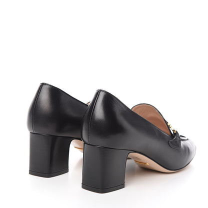 Gucci Malaga Kid Zumi Mid Heel Loafers 39 Black 4 of 11