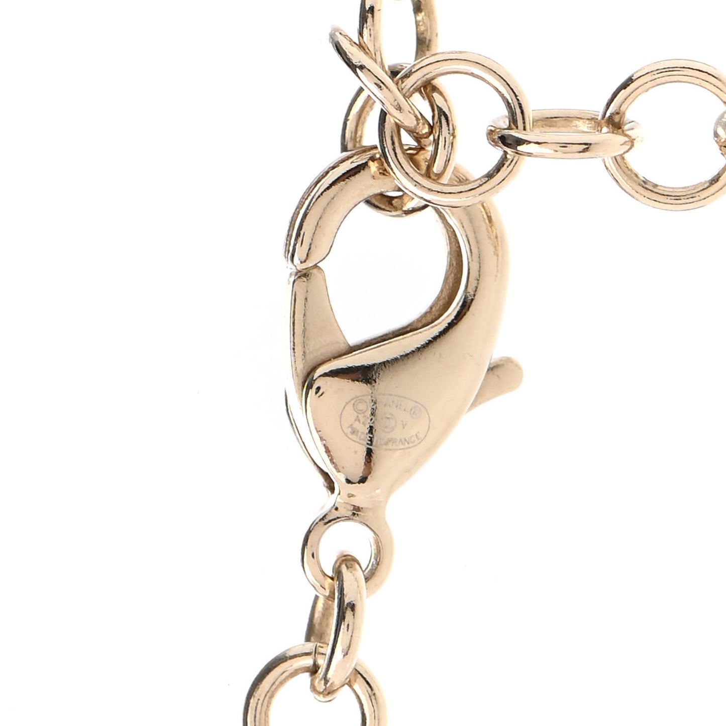 Crystal CC Chain Short Necklace Gold