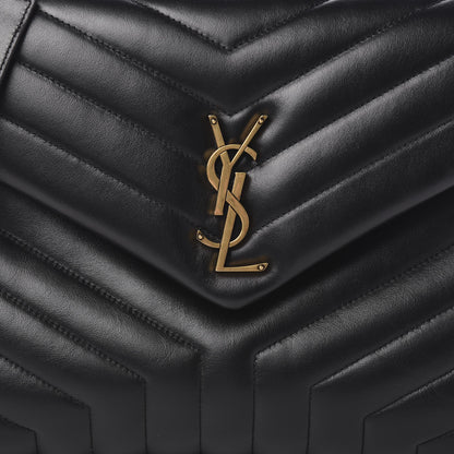Saint Laurent Calfskin Y Quilted Monogram Medium Loulou Chain Satchel Black 9 of 9