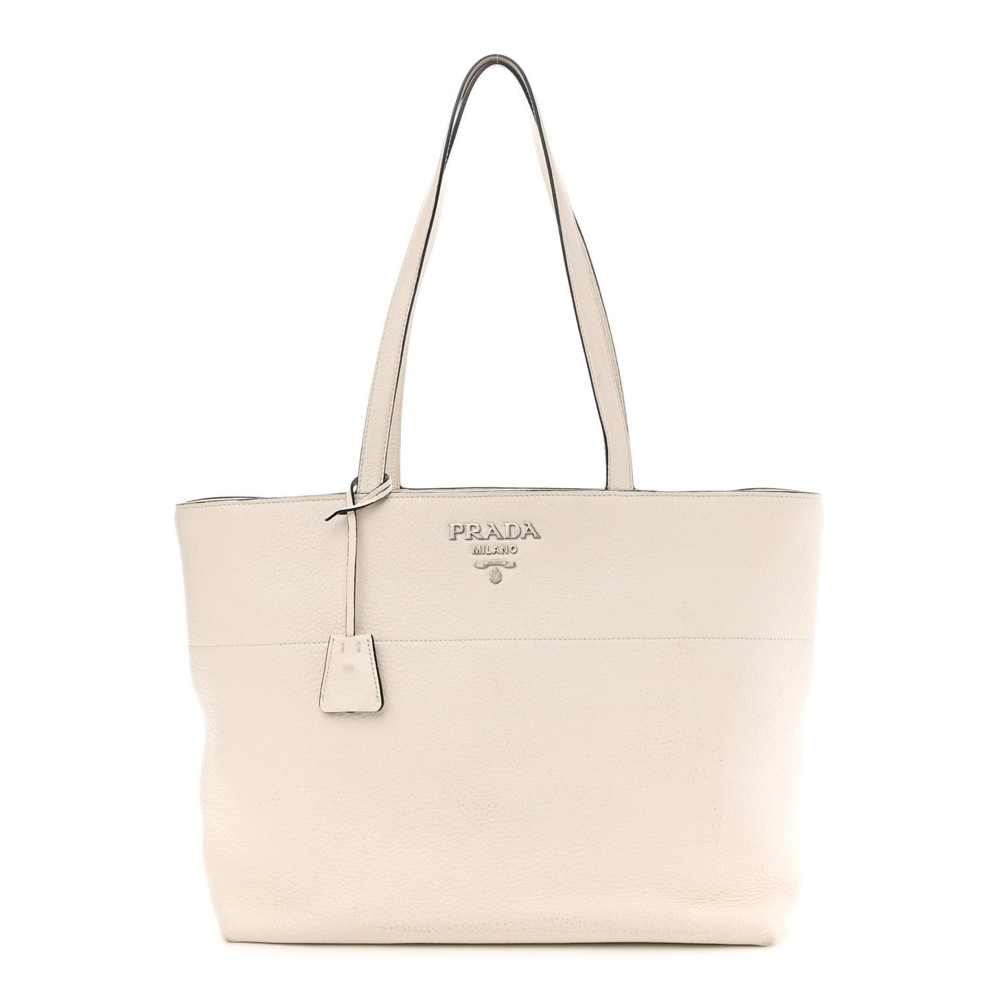Vitello Phenix Shopping Tote White