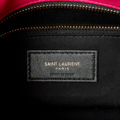 Saint Laurent Lambskin Quilted Toy Loulou Puffer Monogram Chain Satchel Bubblegum 6 of 12