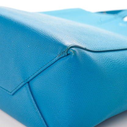 Celine Grained Calfskin Small Vertical Cabas Turquoise 11 of 13