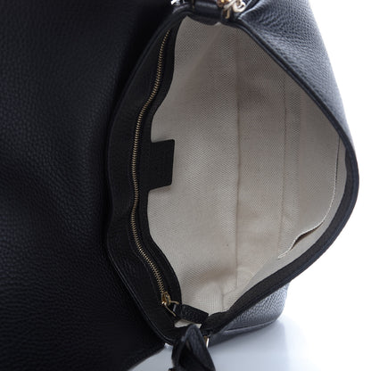 Gucci Pebbled Calfskin Medium Soho Flap Crossbody Black 5 of 9