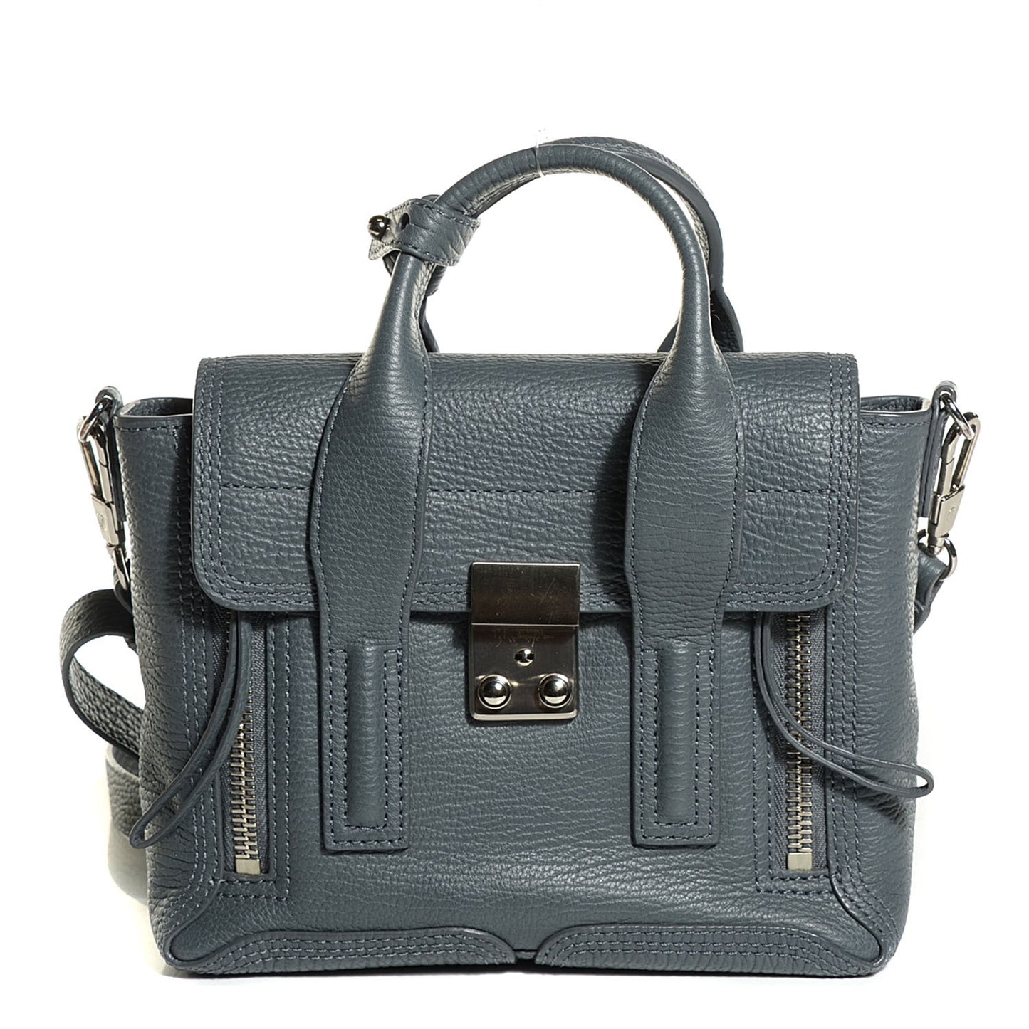3.1 Textured Calfskin Mini Pashli Satchel Storm
