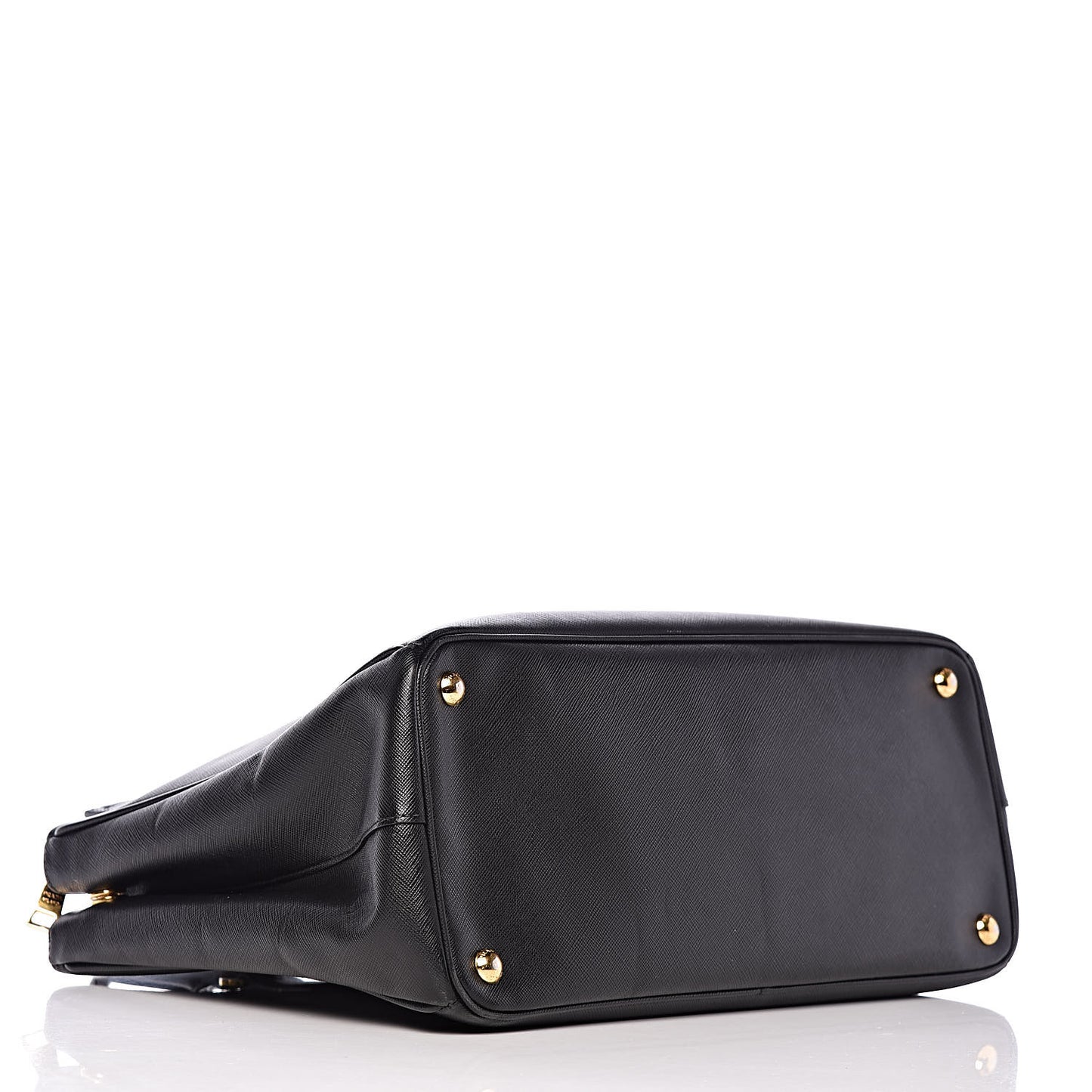 Saffiano Large Galleria Double Zip Tote Black