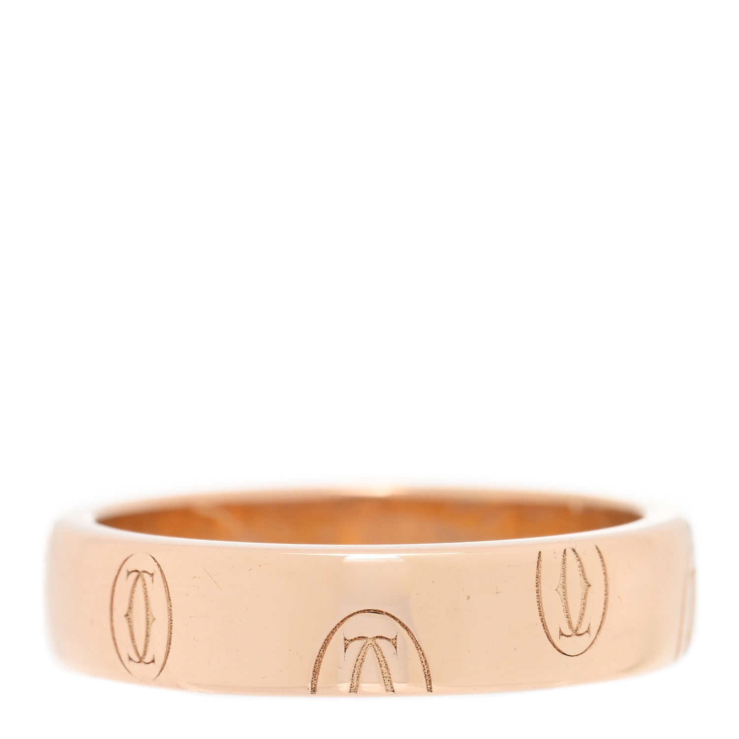 Cartier 18K Pink Gold 4mm Happy Birthday Band Ring 45 3.25 3 of 4