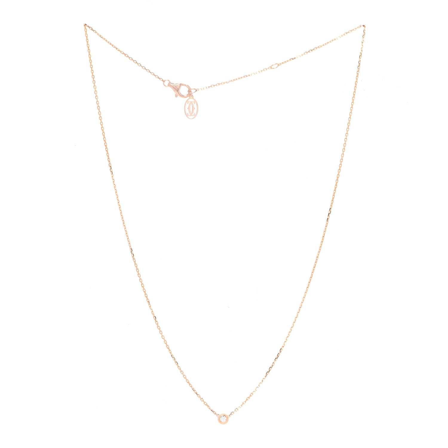 Cartier 18K Pink Gold Diamond XS D'Amour Pendant Necklace 3 of 6