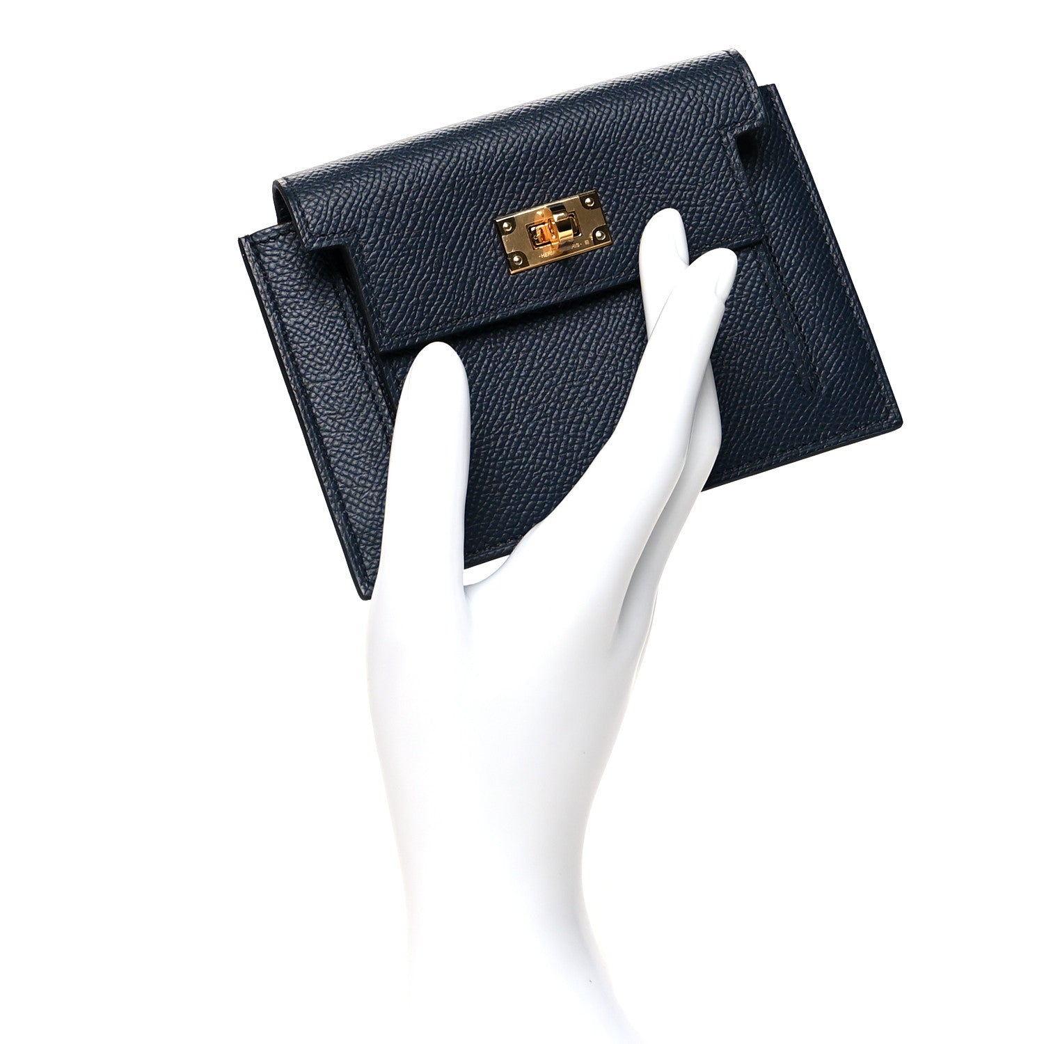 Hermes Epsom Kelly Pocket Compact Wallet Bleu Indigo 2 of 8