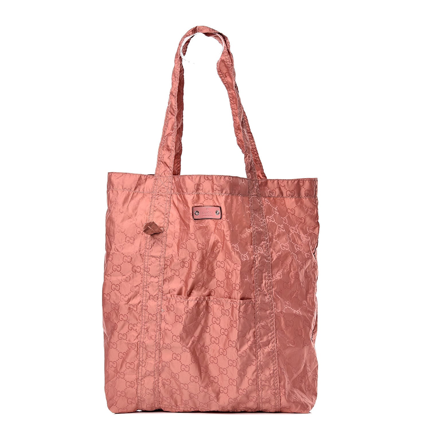 Gucci Nylon Monogram Teddy Bear Folding Tote Pink 1 of 19