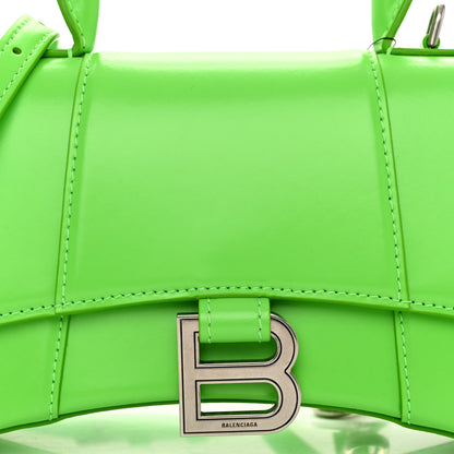 Balenciaga Shiny Box Calfskin Hourglass Top Handle Bag XS Fluo Green 9 of 12