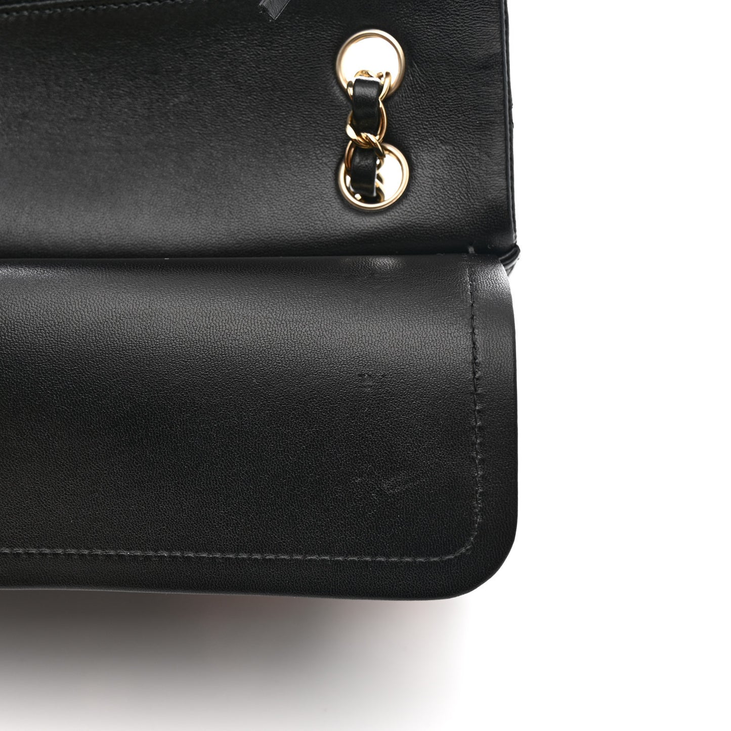 Lambskin Quilted Medium Hollywood Charms Double Flap Black