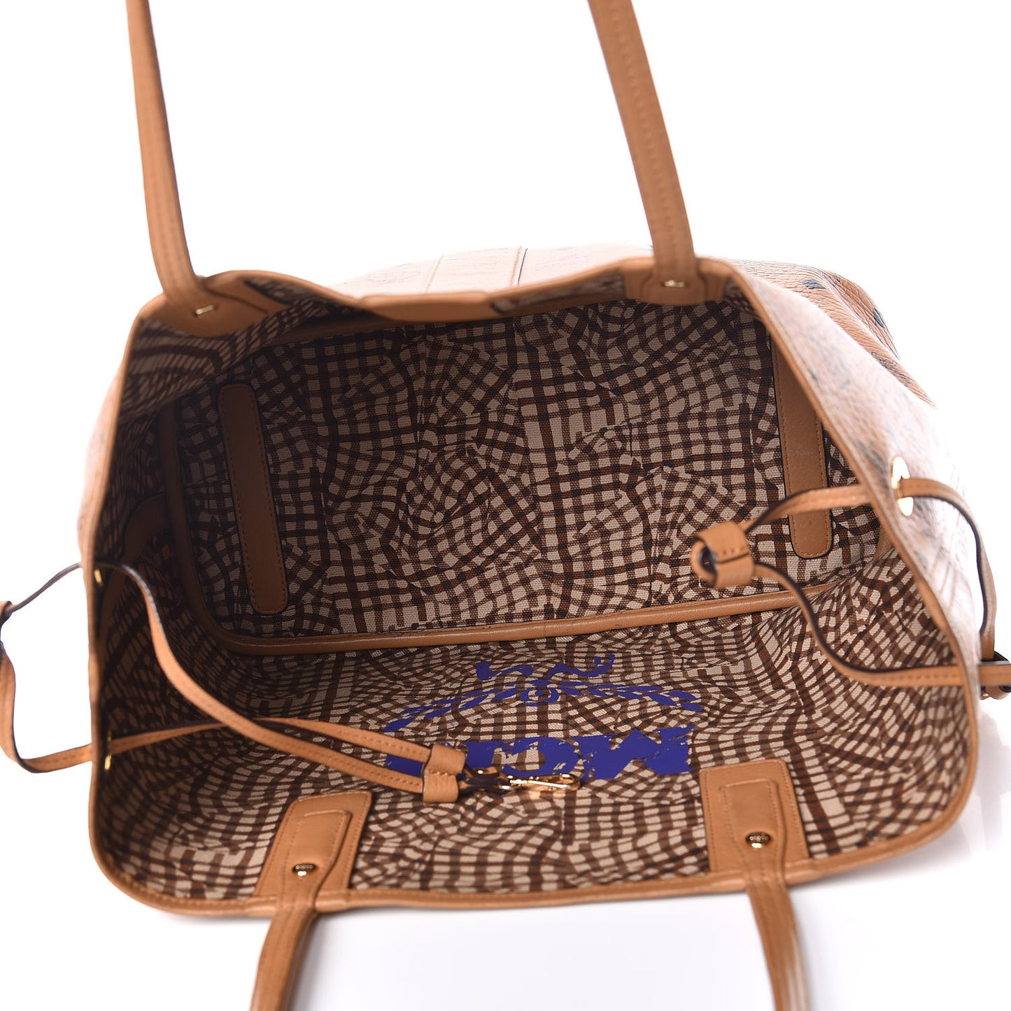 Visetos Medium Liz Reversible Shopper Tote Cognac