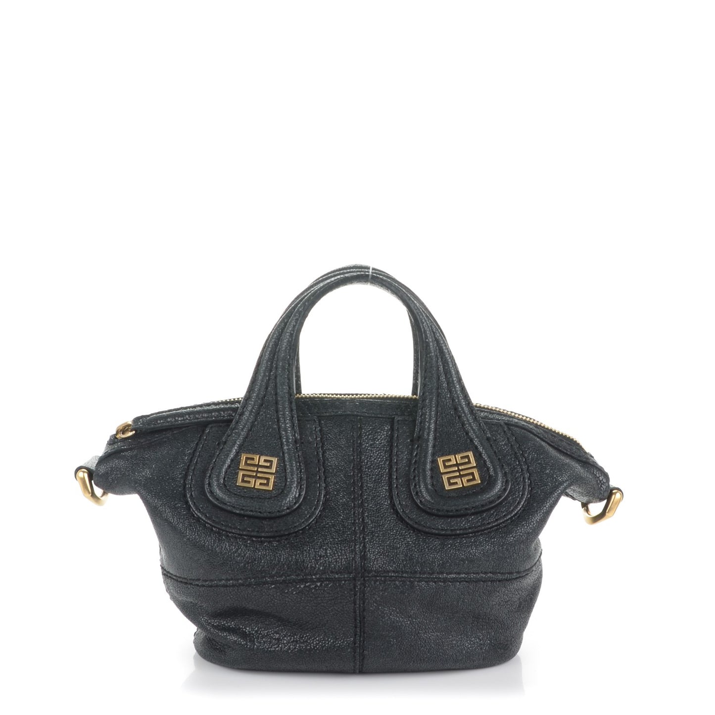 Calfskin Stingray Embossed Micro Nightingale Black