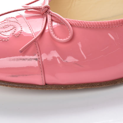 Chanel Patent CC Cap Toe Ballerina Flats 39.5 Light Pink 18 of 20