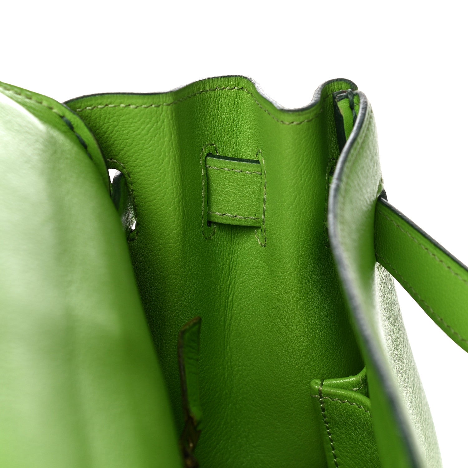 Hermes Veau Gulliver Kelly Retourne 32 Vert Cru 18 of 25