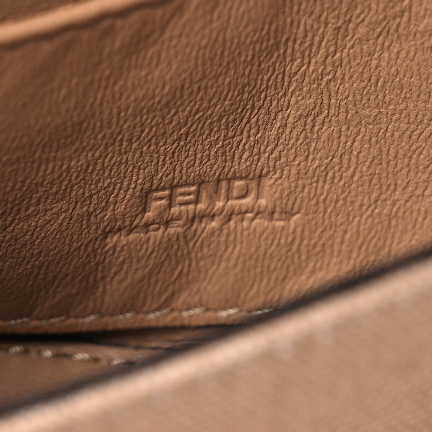 Fendi Canvas Vitello King FF Multicolor Embroidered Nano Baguette Charm Multicolor Cuoio 5 of 12