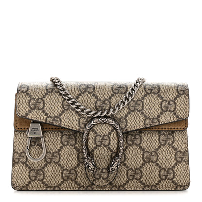 Gucci GG Supreme Monogram Super Mini Dionysus Shoulder Bag Taupe 1 of 13
